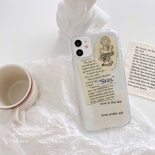 Ốp Điện Thoại Mềm Trong Suốt Phong Cách Retro Cho Iphone 11pro / Max X / Xs / Xr / Se