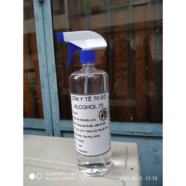 Cồn y tế 70 độ dùng để rửa tay sát khuẩn, diệt khuẩn bình 1 lít | BigBuy360 - bigbuy360.vn