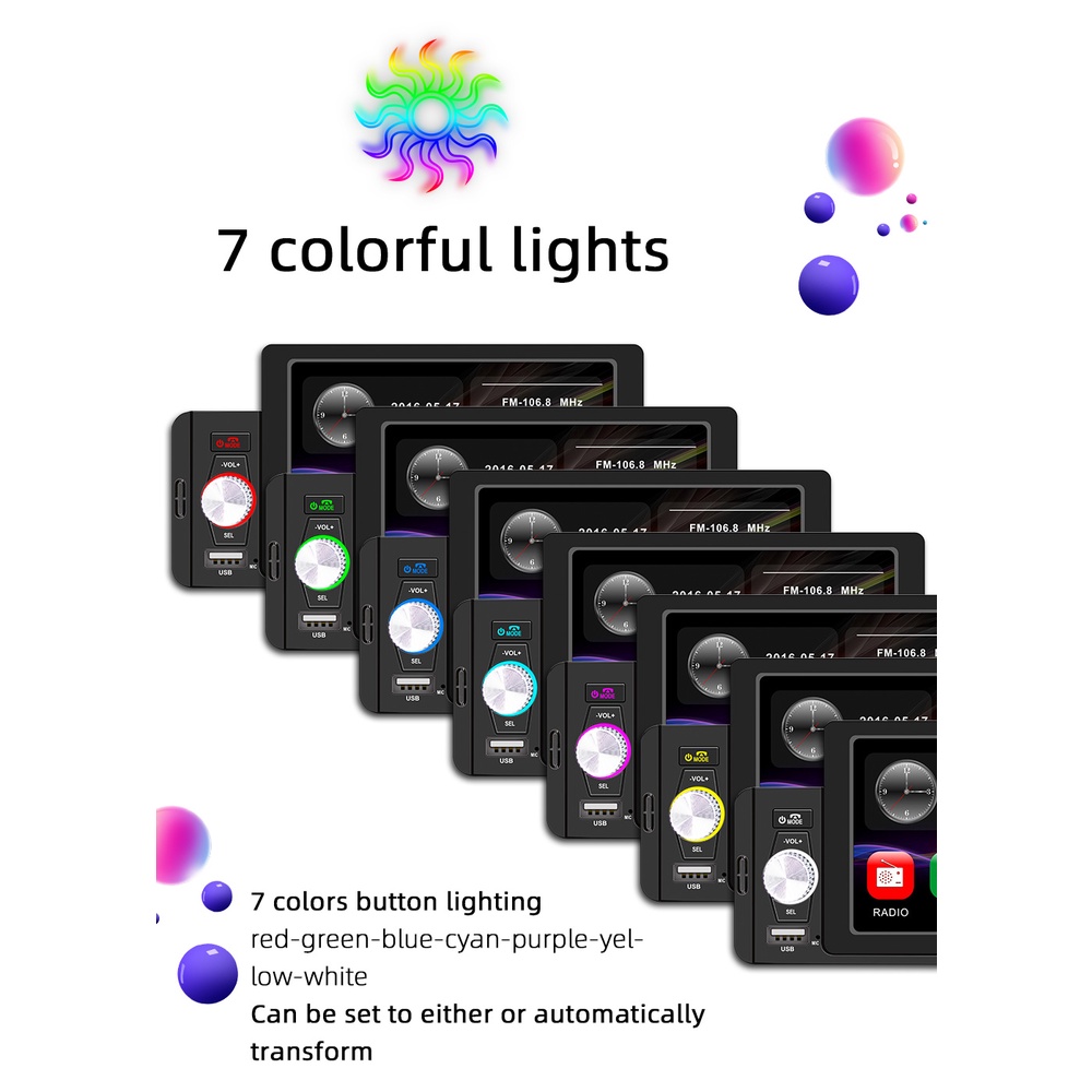 Máy nghe nhạc MP5 NOVSIGHT 5 Inch 1 Din IPS màn hình cảm ứng BT/ TF/ FM/ USB/ Mirrorlink dành cho xe hơi