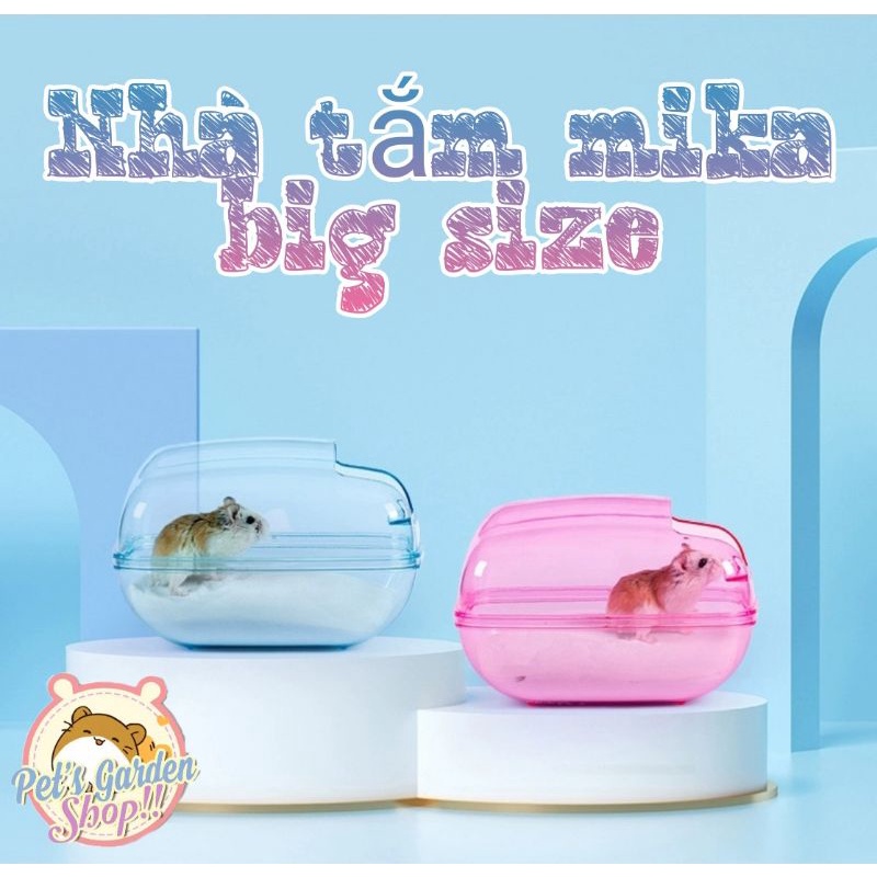 Nhà tắm mika big size cho hamster, đuôi mập...