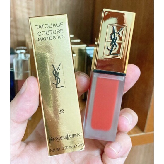 Son Kem YSL Tatouage Couture Matte Stain full size 6ml siêu đẹp , lì môi, son ysl Bông-cosmestics | BigBuy360 - bigbuy360.vn