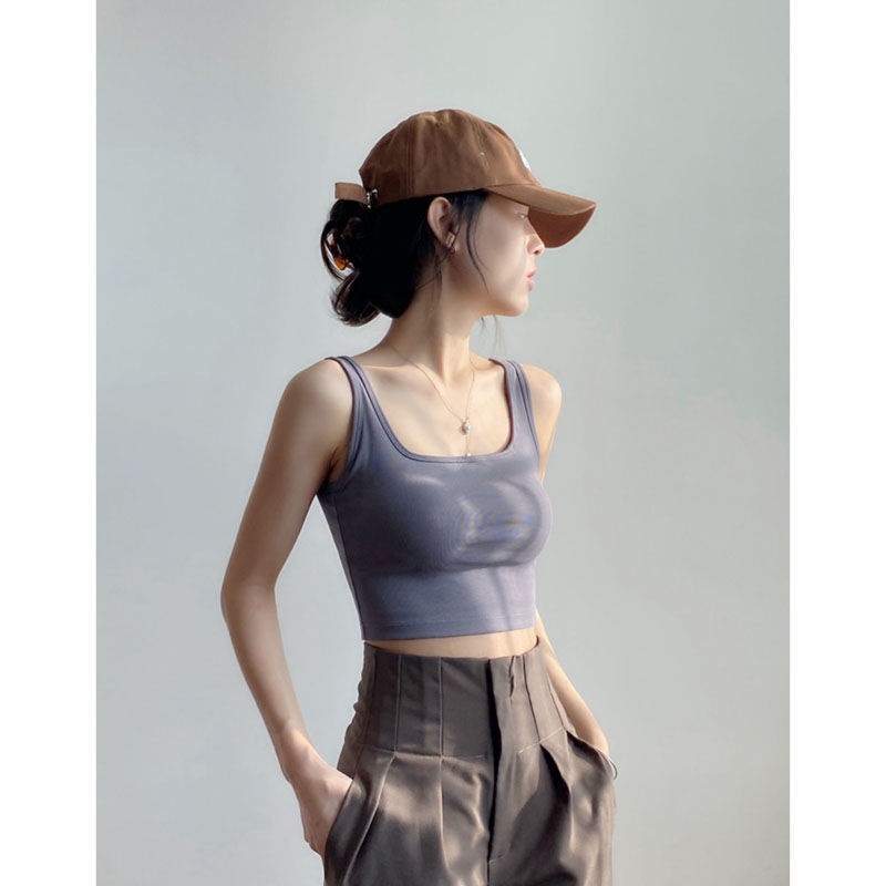 Áo Hai Dây Cổ Vuông Phong Cách Hàn Quốc Thời Trang Gợi Cảm Cho Nữ