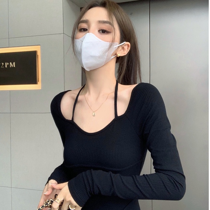 ZHELIHANGFEI Đầm Hai Dây Dáng Ôm Thiết Kế Xẻ Tà Thời Trang Quyến Rũ Cho Nữ