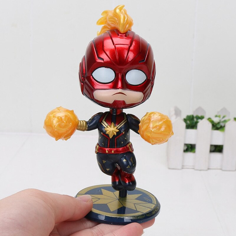 Set 4 tượng nhân vật Captain Marvel phim avenger phong cách chibi dễ thương