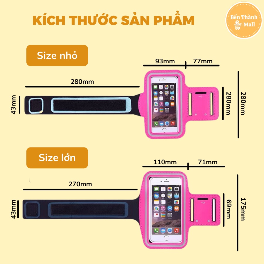 Bao Đeo Tay Điện Thoại Chạy Bộ Thể Dục Siêu Mỏng Nhẹ[4.5 &amp; 5.5inch]