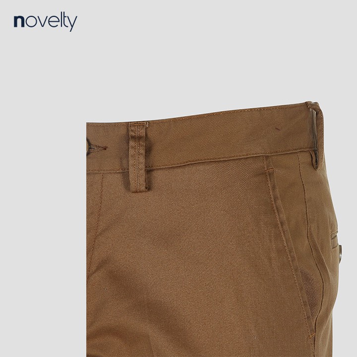 Quần dài khaki nam Novelty 0Ply trơn màu nâu NQKMMDMCSR1809520