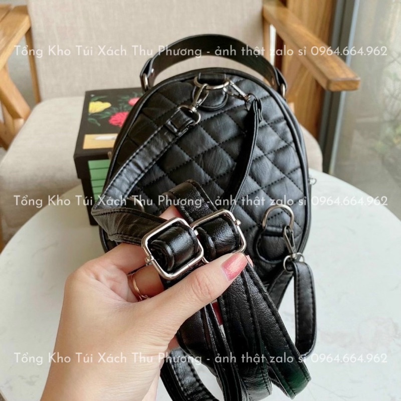 Balo dáng bầu trần ô trám siêu xinh cho nữ (ảnh thật shop chụp)
