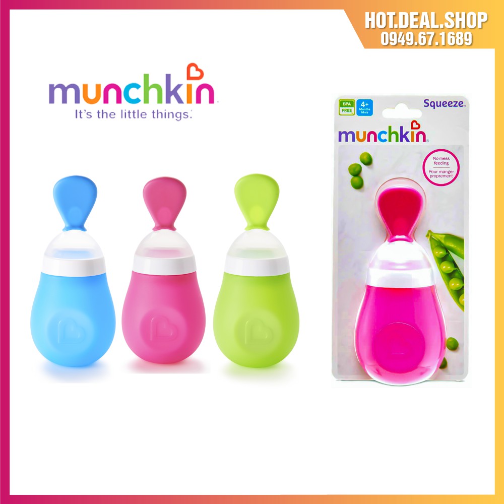 Bình thìa ăn dặm Munchkin - bình ăn dặm có thìa Munchkin cho bé