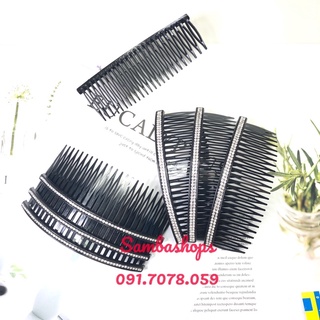 Cài tóc dạng cài xước đính đá màu trắng lấp lánh