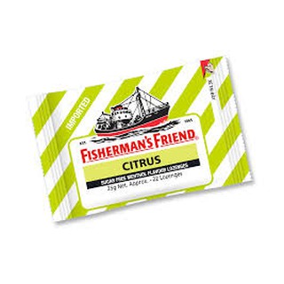 Kẹo cay con tàu không đường Fisherman's Friend vị Chanh gói 25g