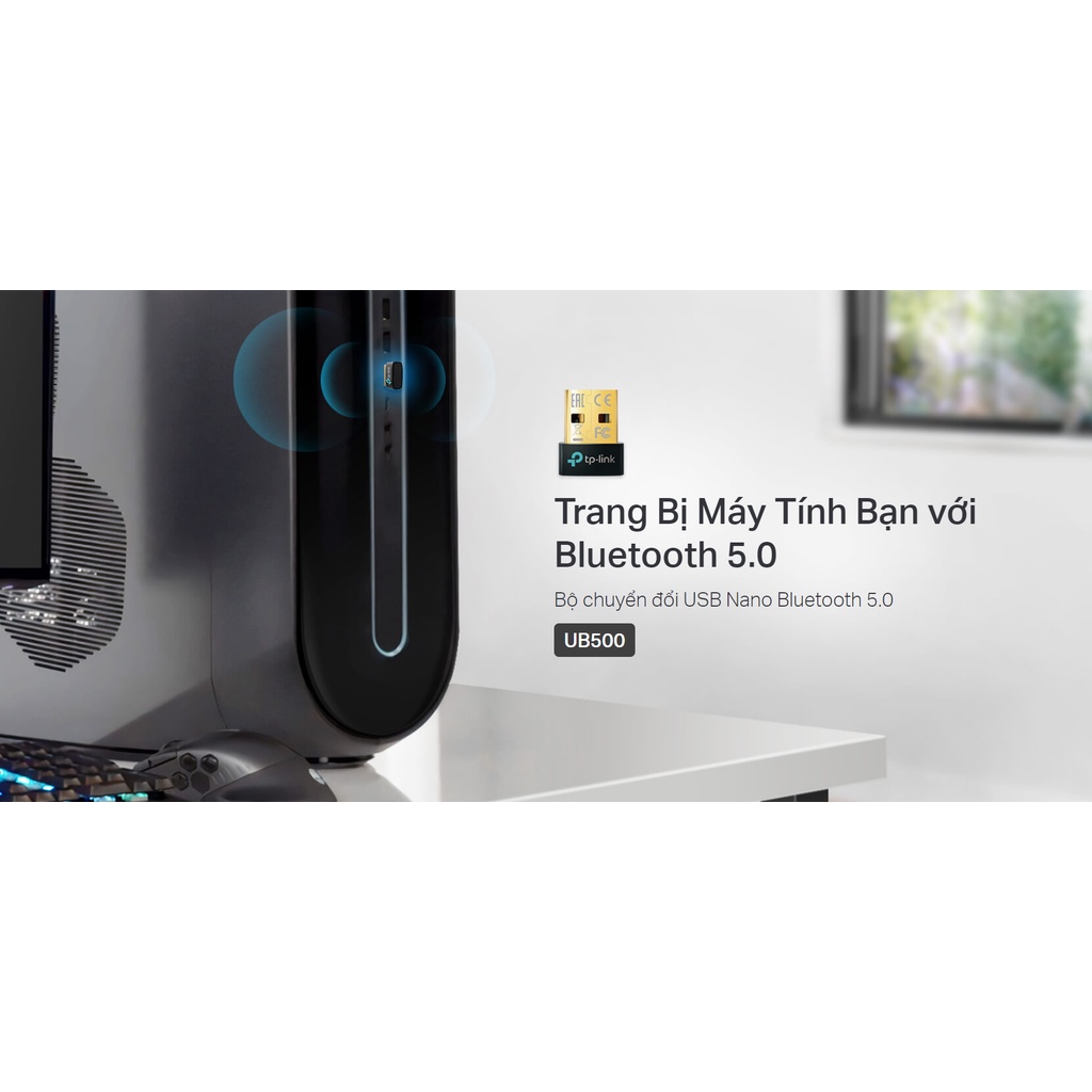 Thiết Bị USB Thu Phát Bluetooth 5.0 TP-Link UB500 Cho Máy Tính PC/Laptop - Hàng Chính Hãng