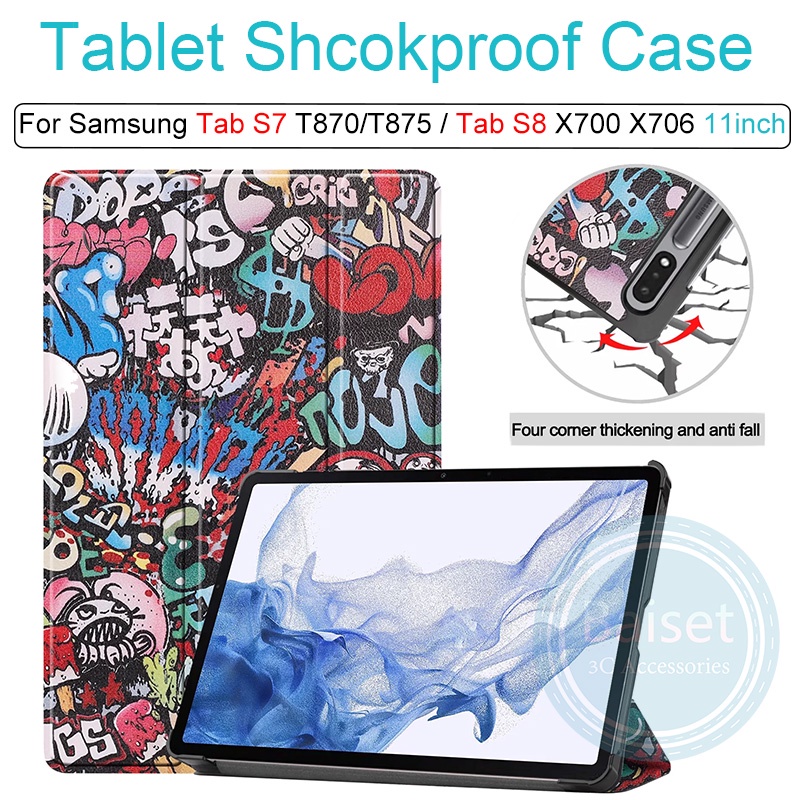 Ốp Lưng In Họa Tiết Dành Cho Máy Tính Bảng Samsung Tab S8 X700 X706 Tab S7 T870 T875 11inch