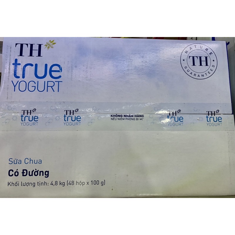 Lốc 4 hũ Sữa chua TH True Milk có đường - ít đường - tự nhiên 100g