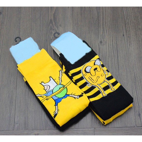 Funny Cartoon Adventure Time Women Men Unisex Cotton Ankle Socks