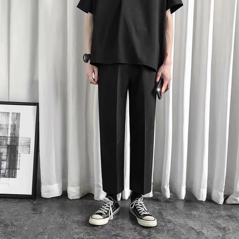 Quần Tây Nam Dáng Baggy Suông Màu Đen Basic Chất Vải Cotton Mát BC075 ( TẶNG KÈM XÍCH) | BigBuy360 - bigbuy360.vn