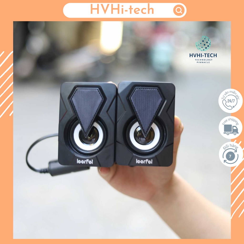 Loa máy tính vi tính mini LeerFel LED để bàn