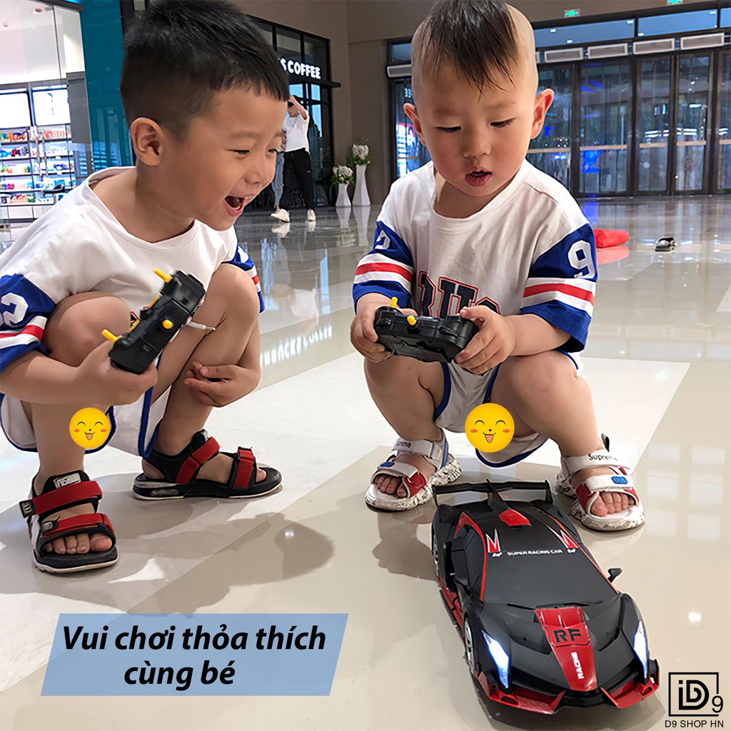 Ô tô điều khiển từ xa biến hình Robot, Robot biến hình có nhạc và đèn sinh động, Có sạc Pin, D9 shop