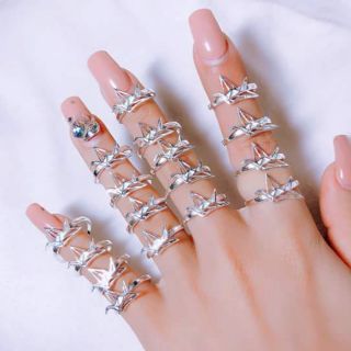 Nhẫn bạc hình con hạc