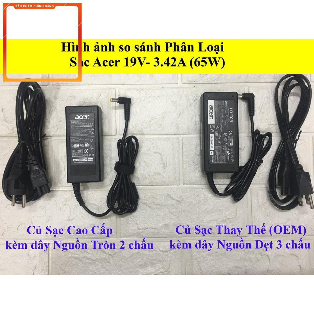 Hàng loại 1 SẠC LAPTOP ACER CHÍNH HÃNG 19V-3.42A (ADAPTER ACER 19V-3.42A) - TẶNG DÂY NGUỒN