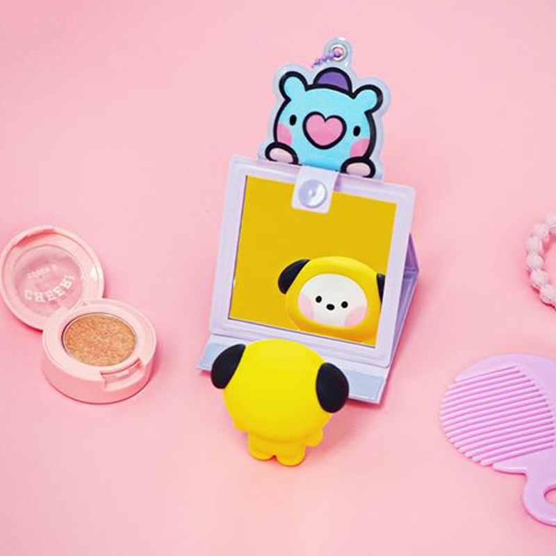 LINE FRIENDS Móc Khóa Mặt Gương Minini Bt21