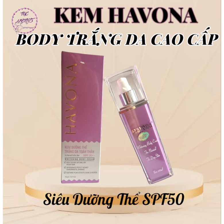 KEM HAVONA BODY SIÊU DƯỠNG THỂ TRẮNG DA SPF50