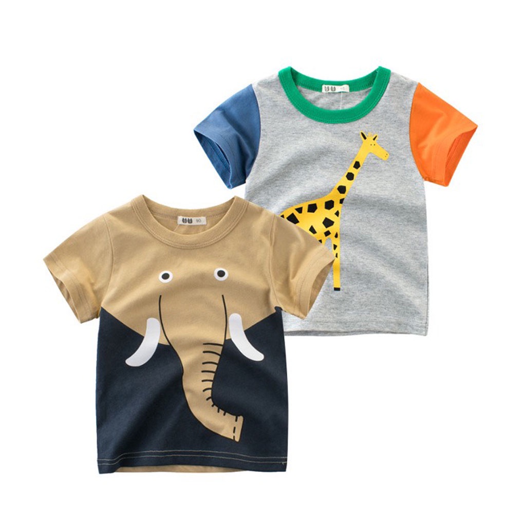 Áo thun bé trai LILA KIDS, Áo cộc tay cho bé chất cotton in họa tiết ngộ nghĩnh