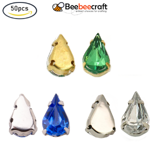 Bộ 50 Hạt Đá Hình Giọt Nước 10x6mm