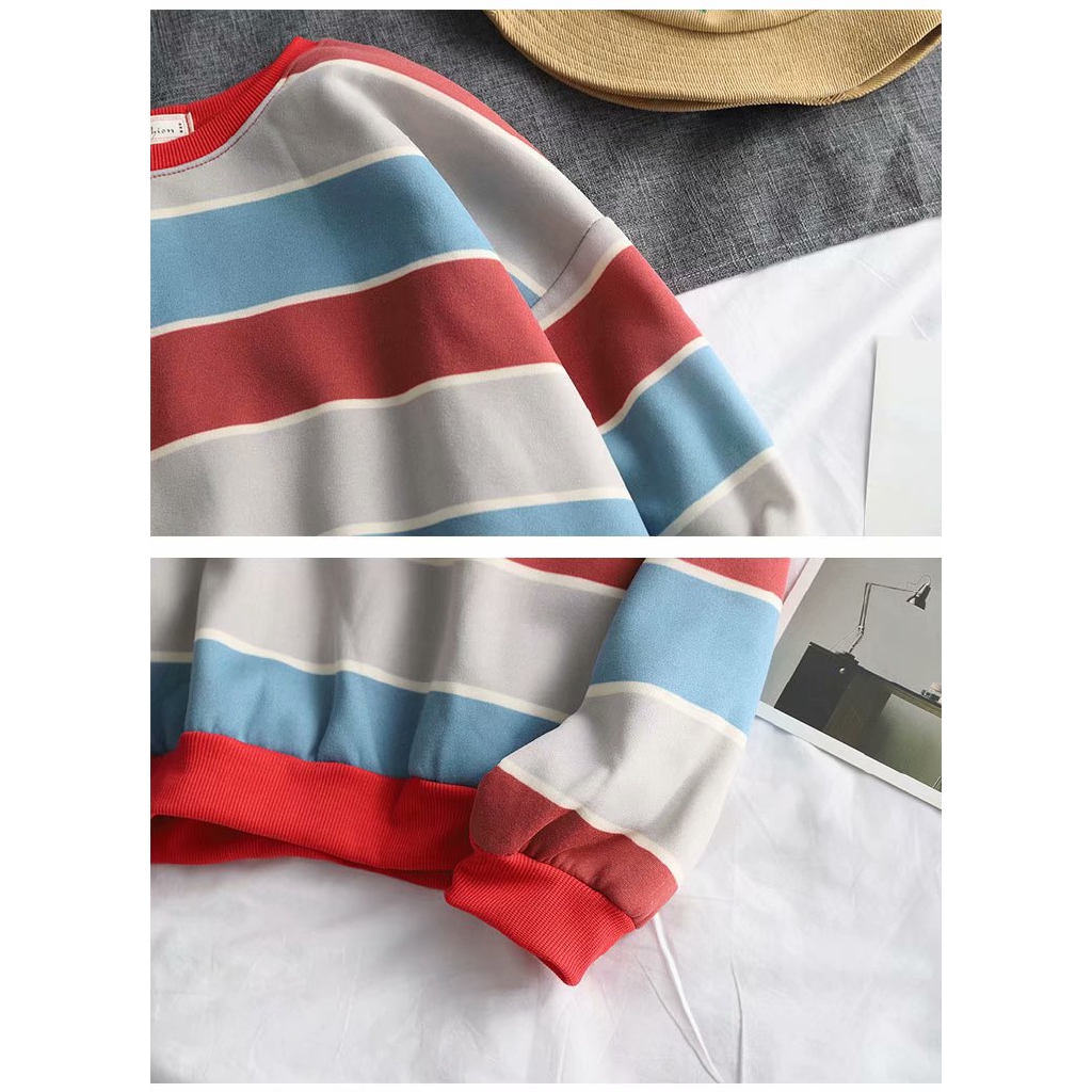Áo Thun Tay Dài Kẻ Sọc Ngang Trẻ Trung Hợp Thời Trang Cho Nam | BigBuy360 - bigbuy360.vn