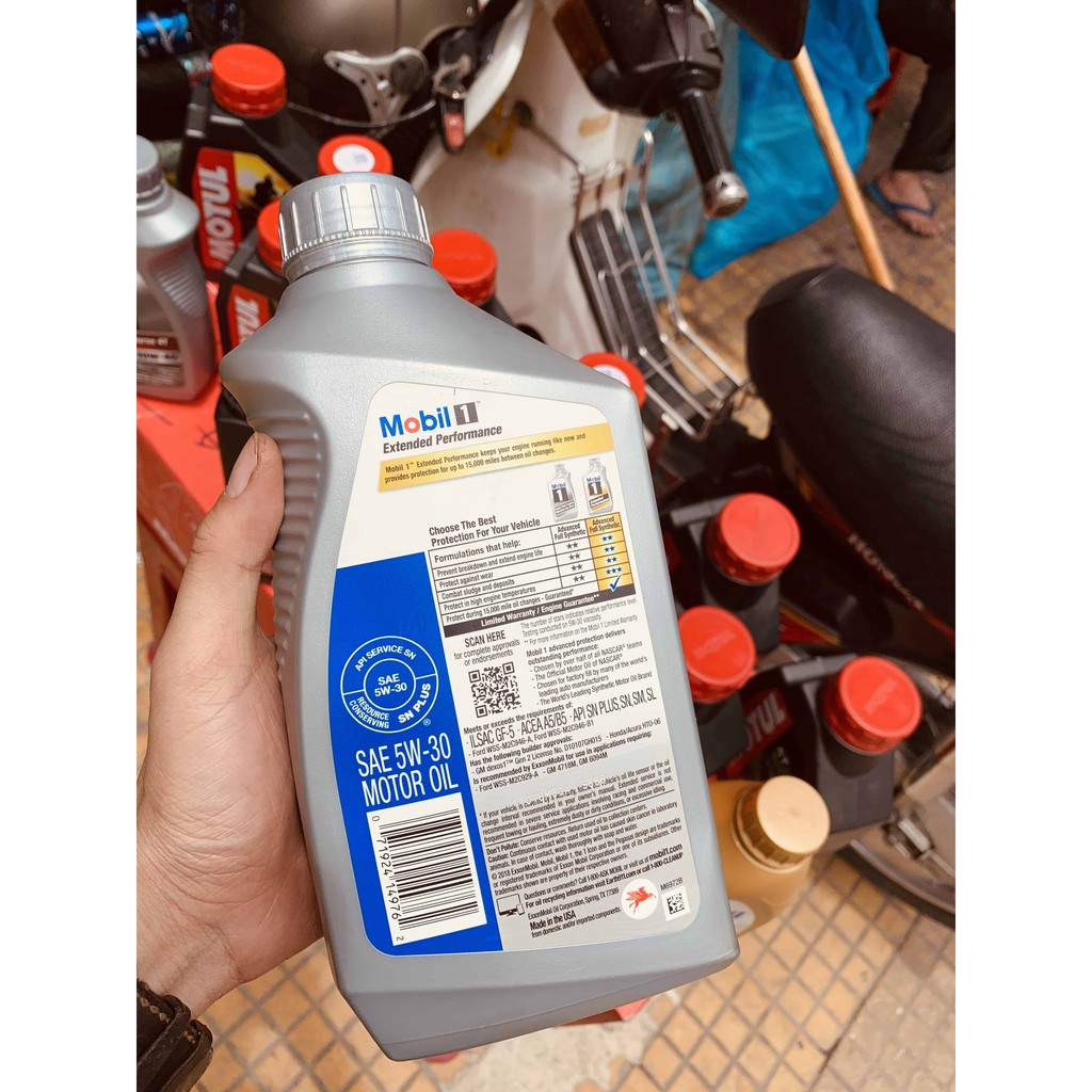 Nhớt Mobil 1 5W30 Gold( Nhớt Xe Ga Cao Cấp)