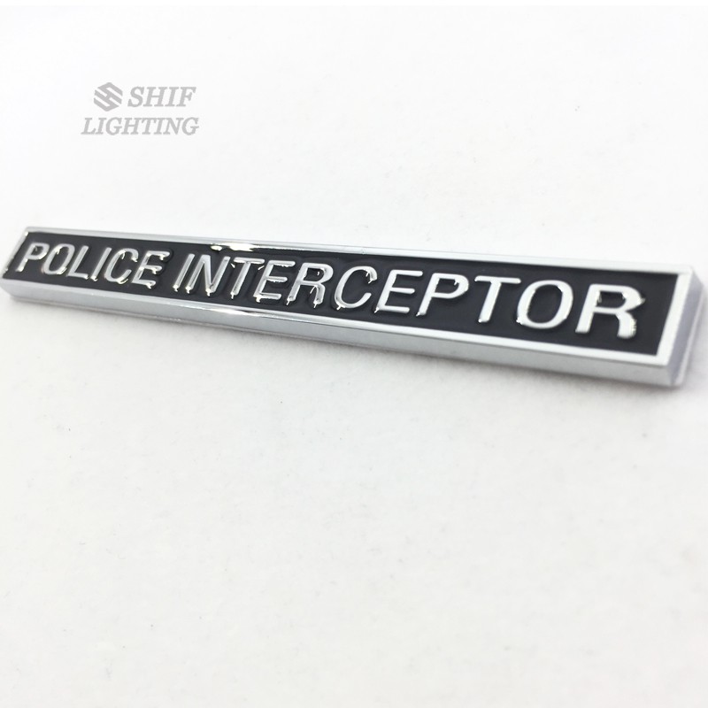 Miếng dán logo cảnh sát bằng kim loại trang trí xe hơi