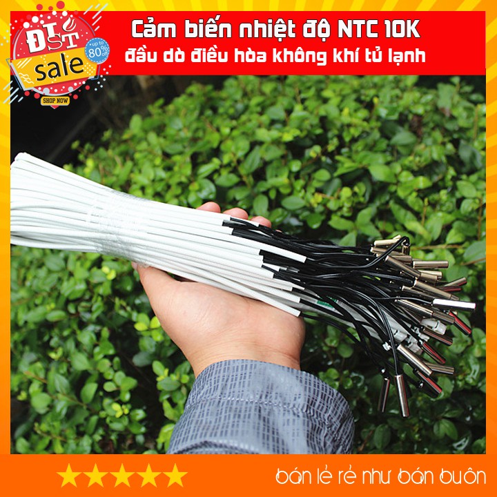 Cảm biến nhiệt độ NTC nhiệt điện trở không thấm nước đầu dò điều hòa không khí tủ lạnh chính xác 5K 10K B3950