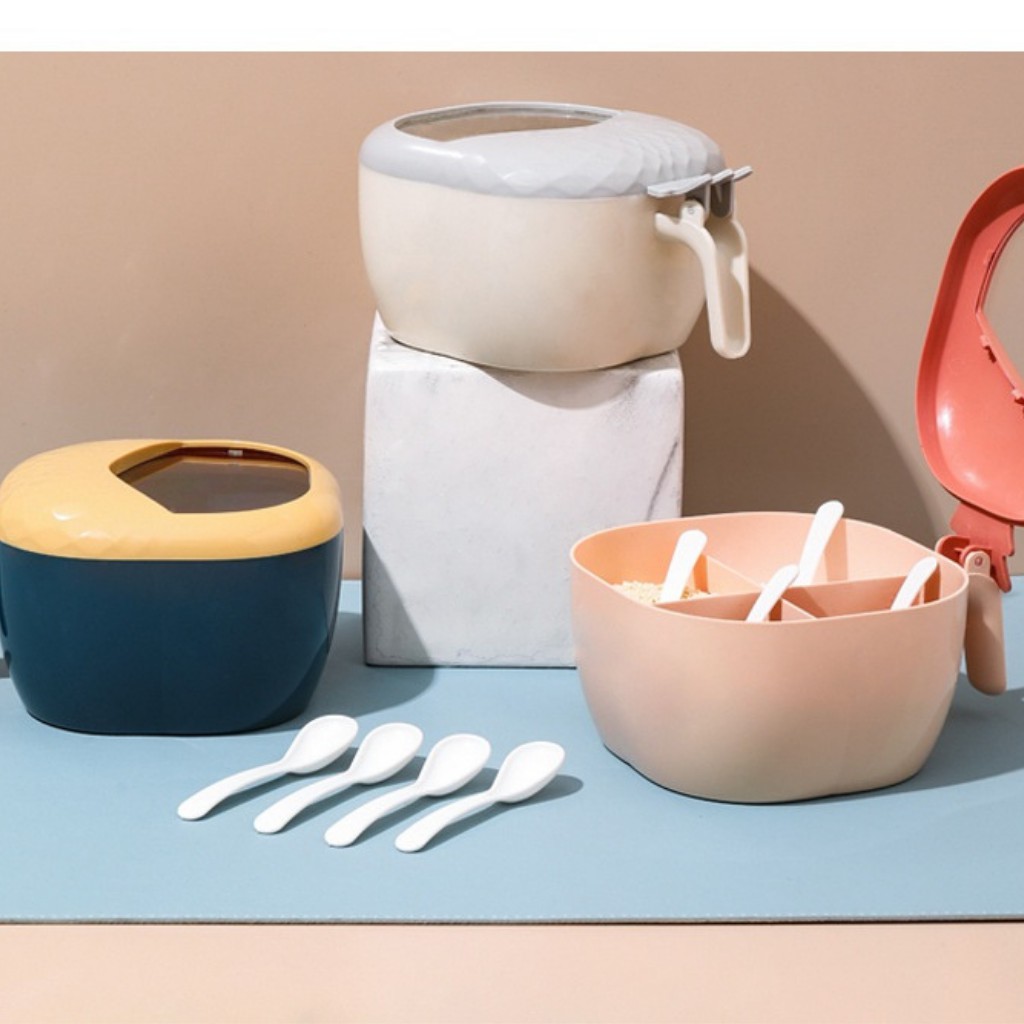 {HÀNG MỚI VỀ}❤️Hộp nhựa đựng gia vị 4 ngăn hình trái thơm siêu cute cao cấp tiện ích đồ dùng nhà bếp❤️