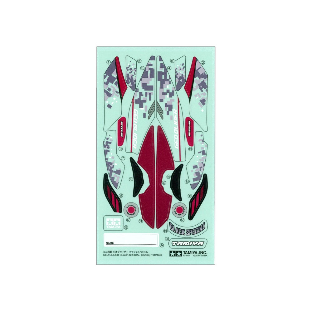 95564 Mô hình xe đua lắp ráp chạy bằng pin Mini 4WD GEO GLIDER BLACK SPECIAL