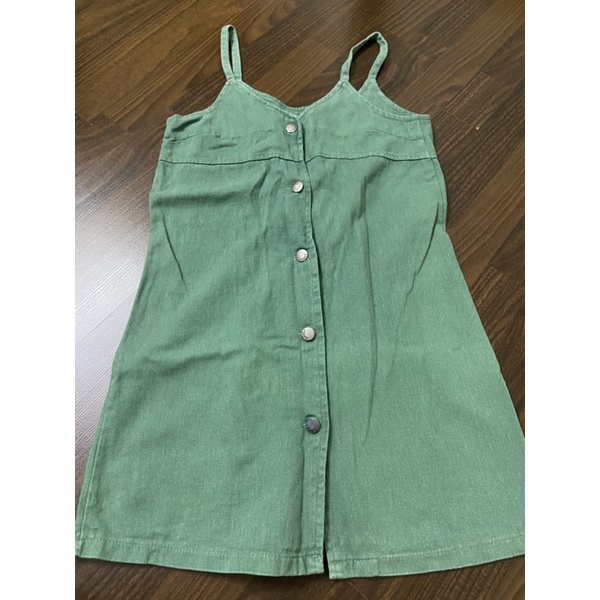 Thanh lý váy yếm jean xanh lá