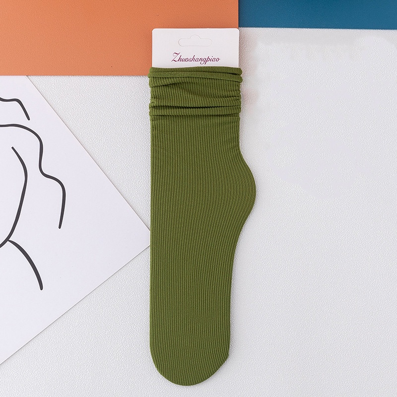 Vớ Nhung Mỏng Màu Trơn Phong Cách Nhật Bản Mới Cho Nữ