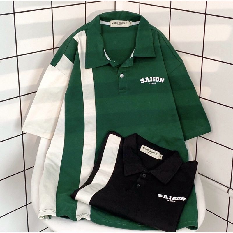 Áo PoLo CLASSIC Oversize Vải Tici Da Cá Form Rộng Unisex - Yowol SG