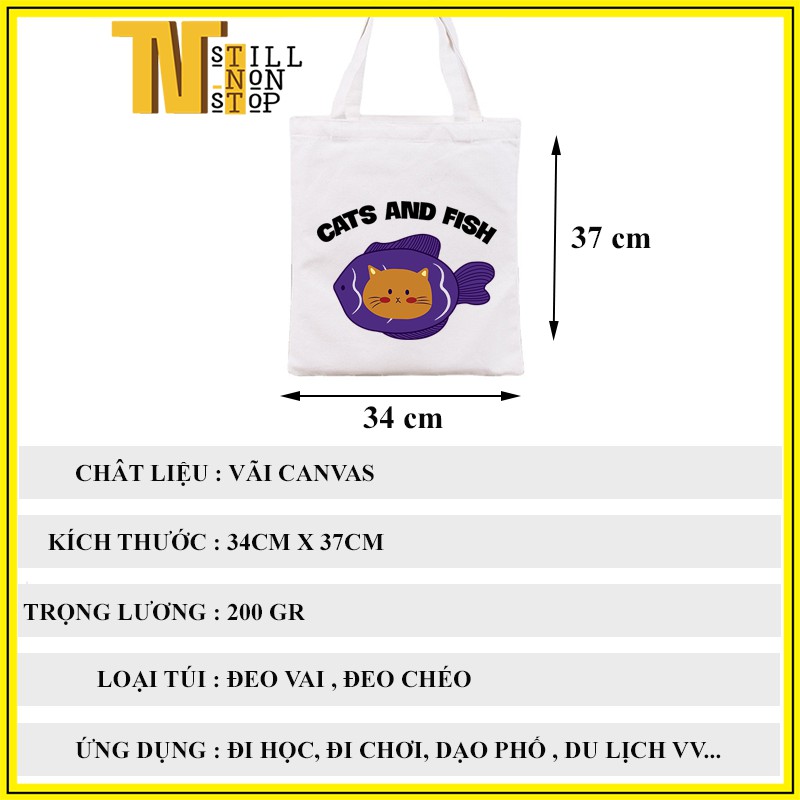 Túi tote đeo vai đeo chéo túi vải canvas giá rẻ đẹp đi học ULZZANG XUONGMAITNT N2