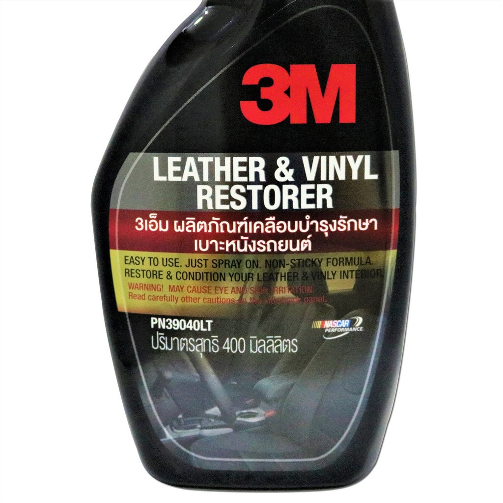 Chai Xịt Dưỡng Bóng và Bảo Vệ Nội Thất Ô Tô 3M Leather &amp; Vinyl Cleaner/Restorer 39040LT 400ml - Nhập khẩu 3M TL