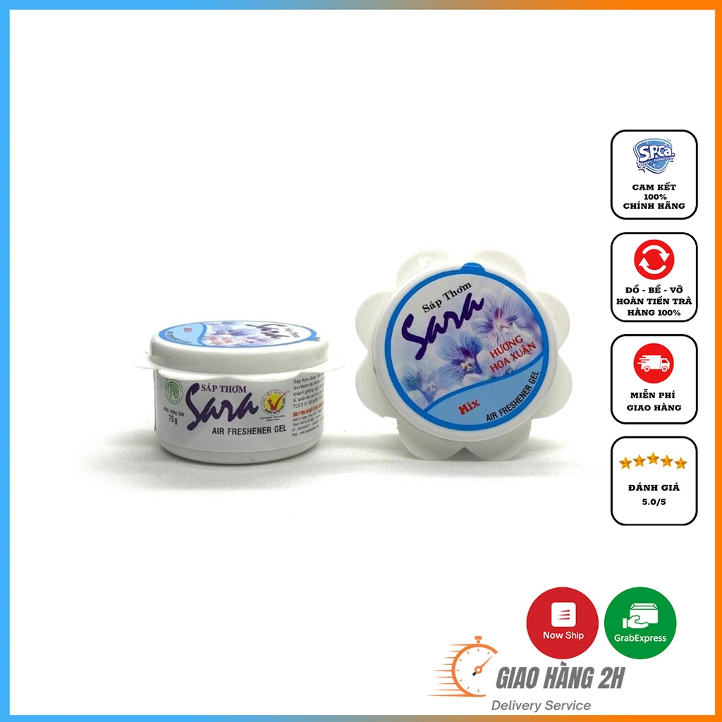 Sáp Thơm Phòng Ngủ Bông Sara 75g Khử Mùi Làm Thơm Phòng, Xe Ô Tô, Tủ Quần Áo, Nhà Vệ Sinh, Toilet...
