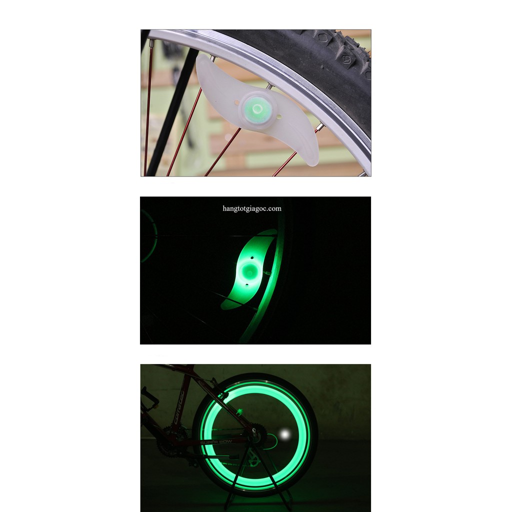Đèn LED lampAA nhiều màu sắc kẹp bánh xe đạp