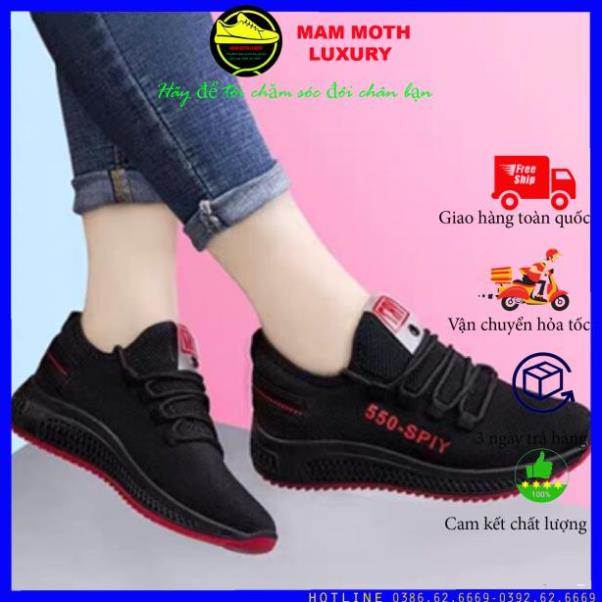 [QUÀ TẶNG KHĂN LAU GIÀY CAO CẤP HÀN QUỐC COTTON]Giày thể thao, giày sneaker màu đen nam nữ đi đẹp full size shop MAMMOTH