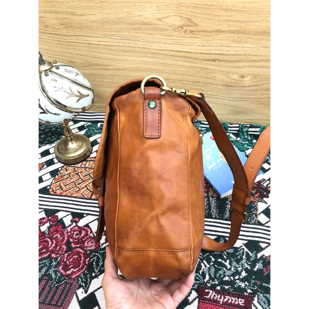 Túi đeo unisex da thật 100%, đã qua sử dụng