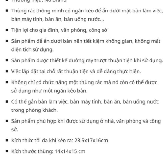 thùng đựng rác thông minh.