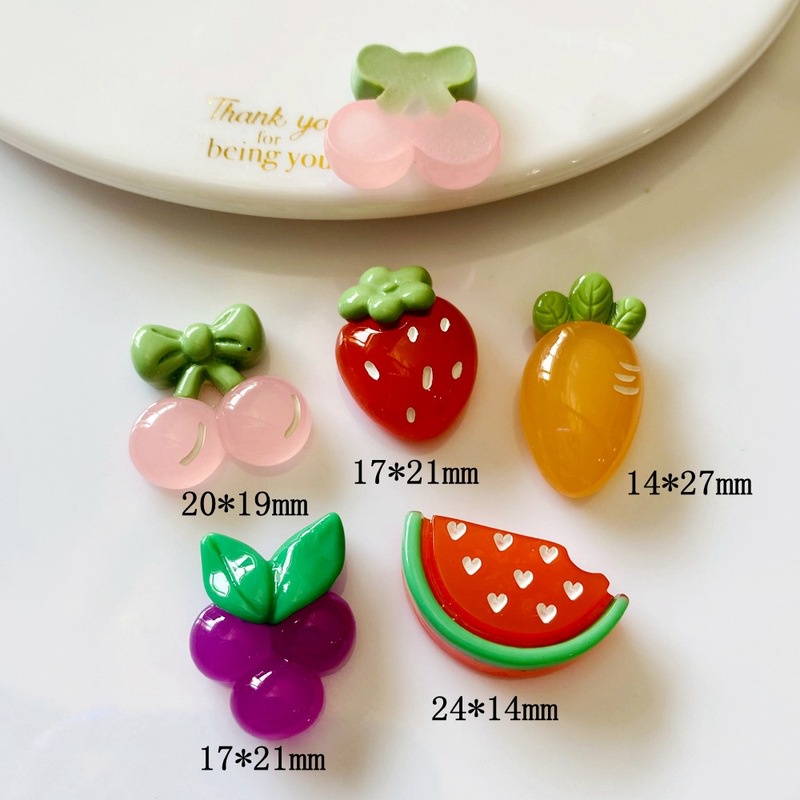 Set 10 Dây Buộc Tóc / Điện Thoại Hình Trái Cây Dễ Thương