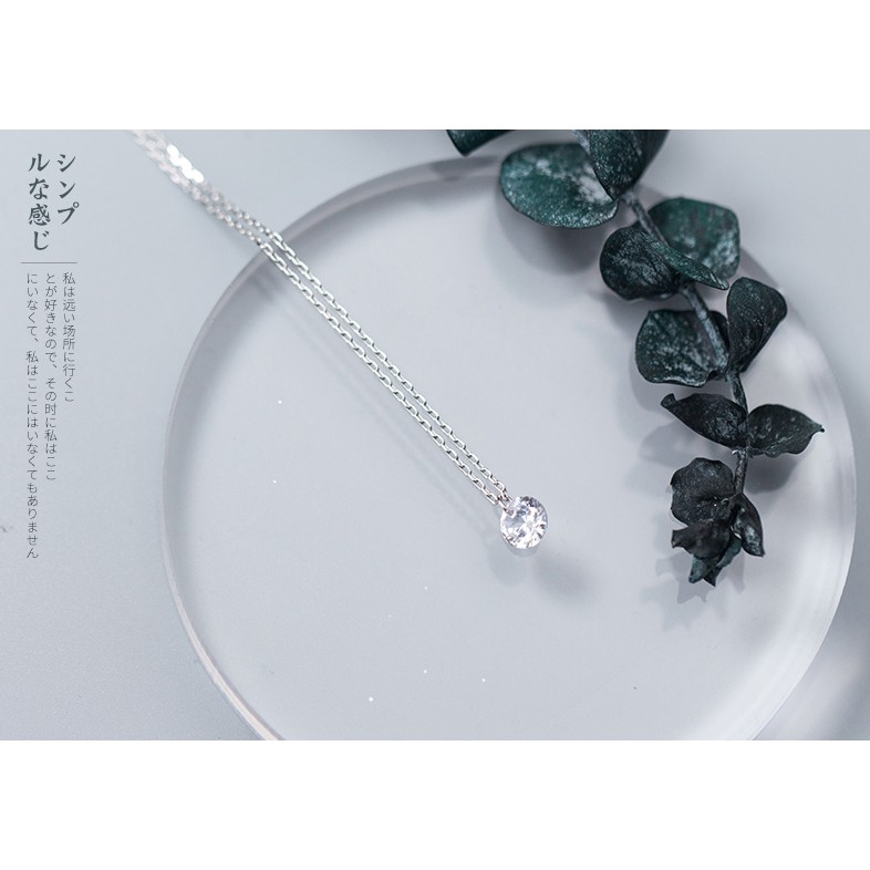 [D05] Dây chuyền bạc 925 mặt hình Hạt Kim Cương nhân tạo