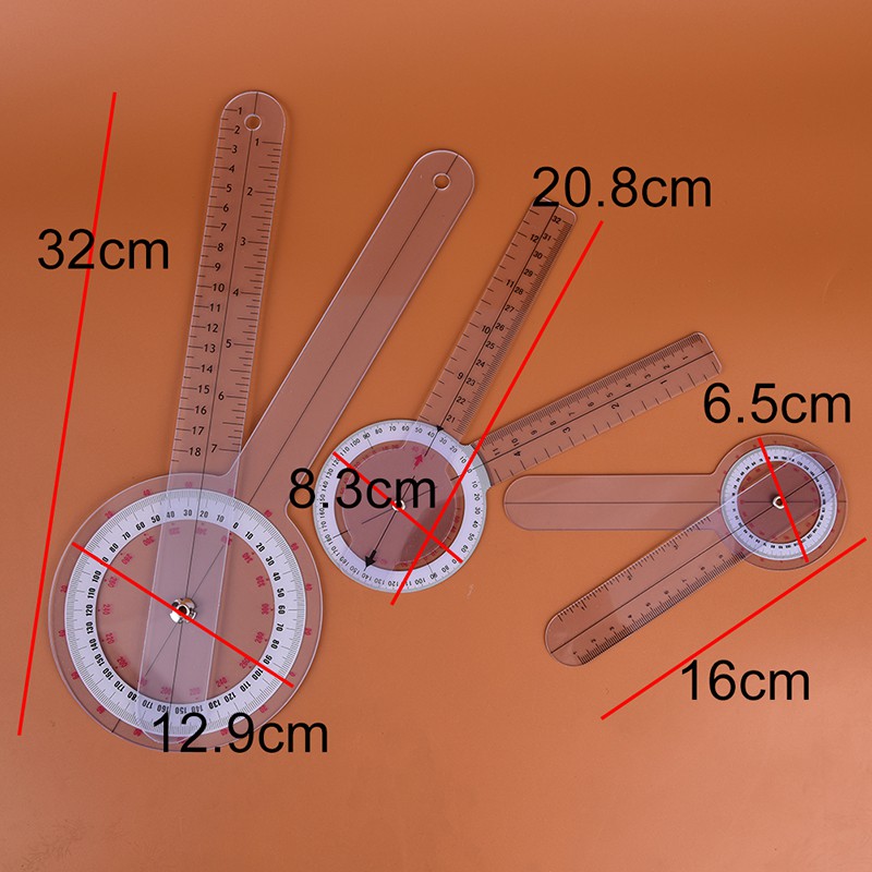 Bộ 3 thước đo góc 6 / 8 / 12inch 360 độ tiện lợi