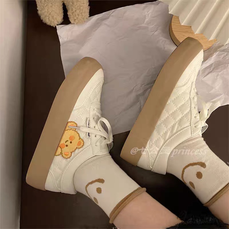 GIÀY BATA ĐẾ NÂU CHÚ GẤU QUẢNG CHÂU CAO CẤP GI1327