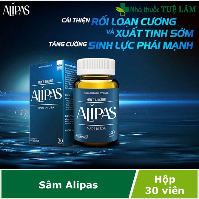Sâm Alipas Platinum - Bổ thận, tráng dương, tăng cường sức mạnh phái mạnh- Chính hãng, có tem tích đ