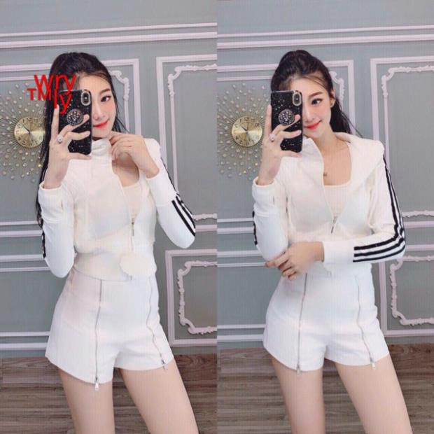 Áo khoác nữ Áo khoát nữ thun da cá chống nắng tản nhiệt 3 Sọc Mũi Tên cực chuẩn mẫu mới-A371