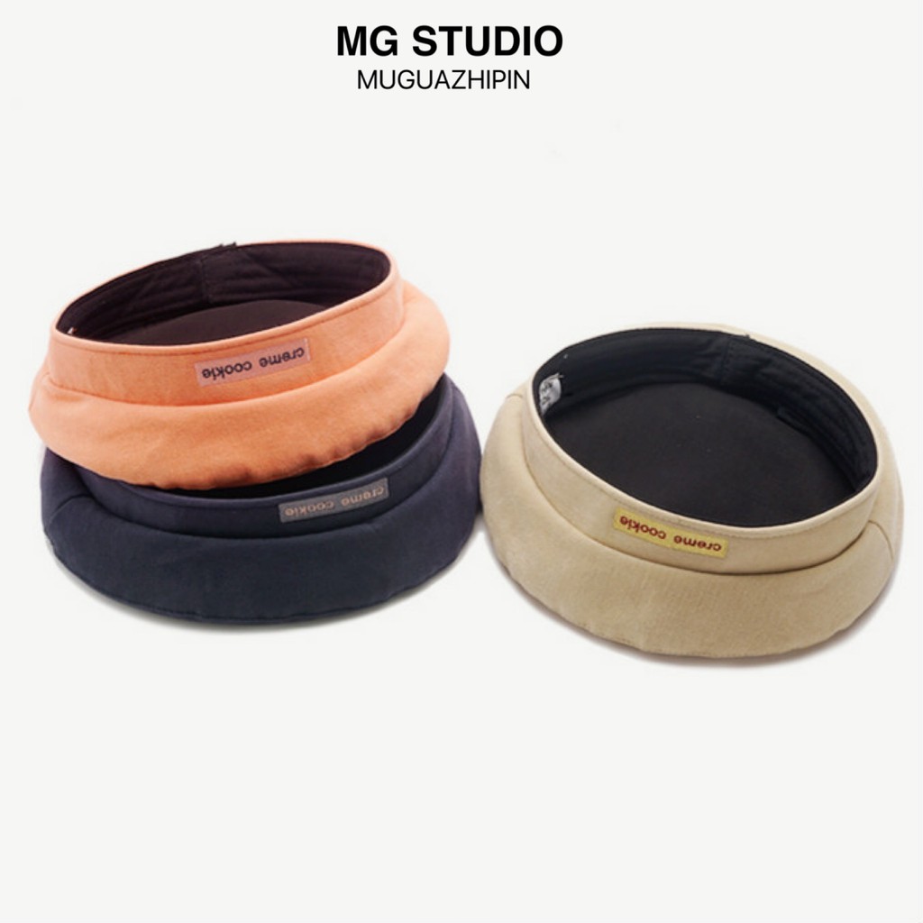 Mũ beret MG STUDIO thêu họa tiết chữ Creme Cookie dễ thương